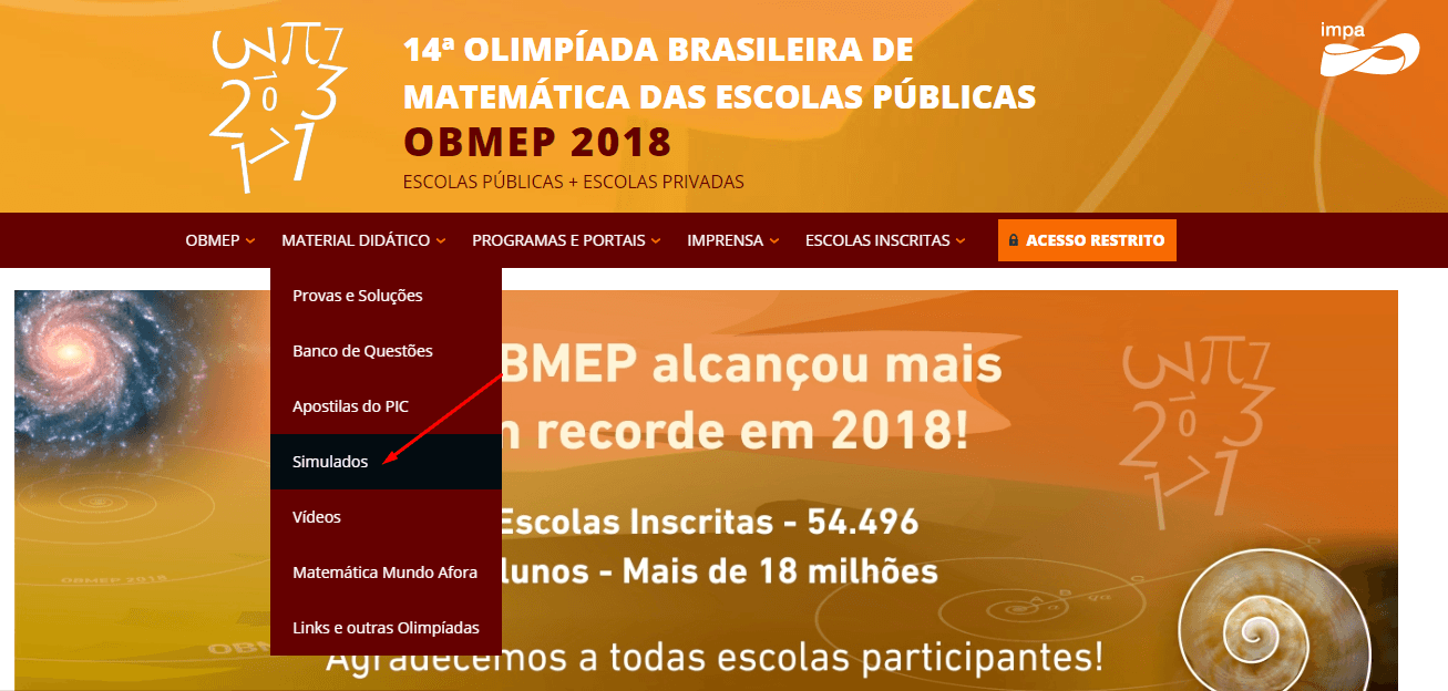 OBMEP 2019 INSCRIÇÕES → Datas, Simulado, Gabarito【AQUI】